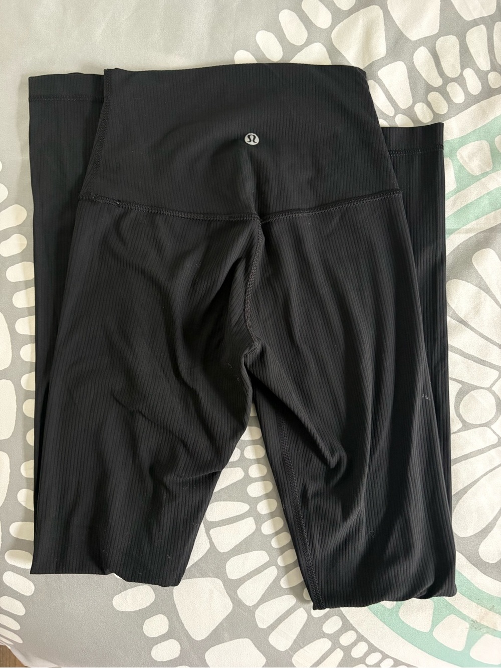 lululemon athletica Black Ribbed High-Rise Leggings